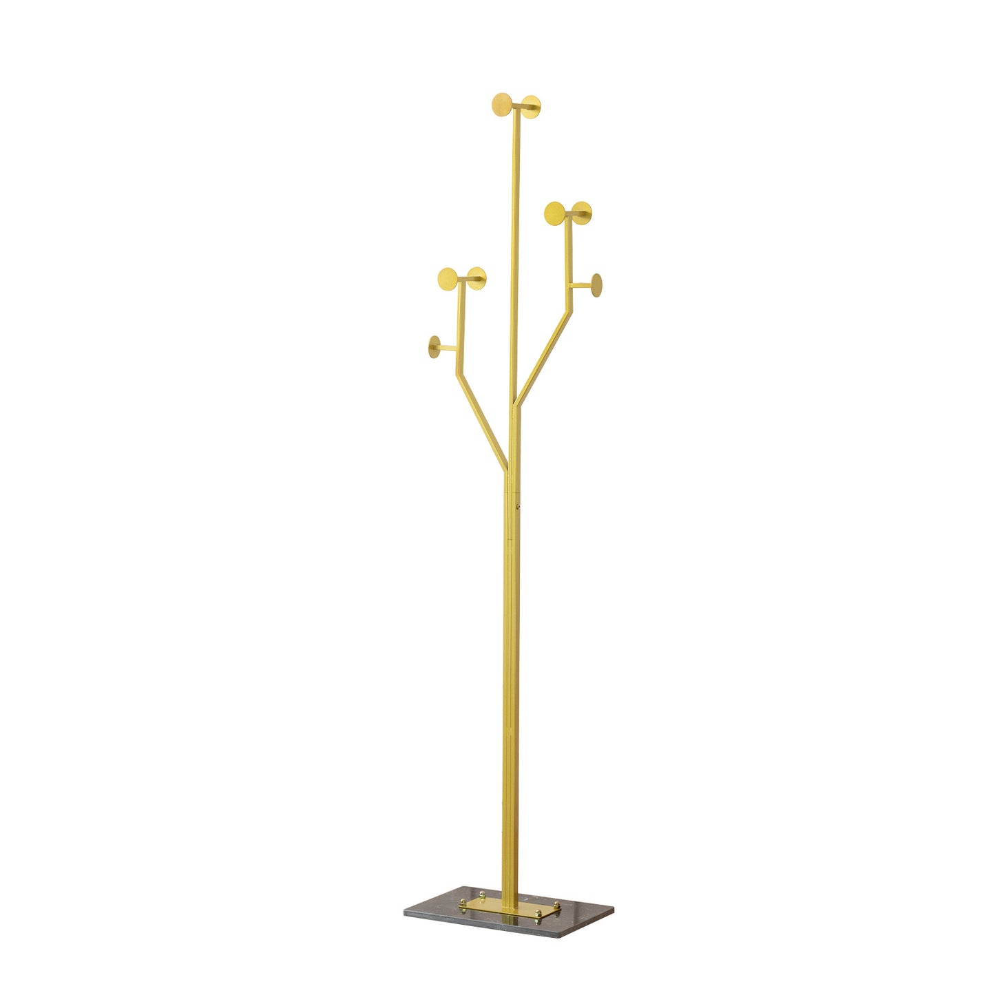 JIAYUEJU Heavy Duty Coat Rack Tree-shaped Metal Freestanding Coat Tree with Sturdy Marble Base Corner Coat Rack for Bedroom Entryway Hallway 14.96 x 10.24 x 68.9 Inches